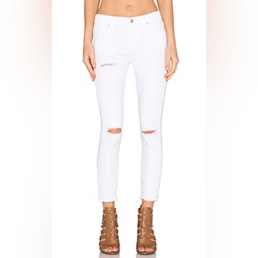 AGOLDE Sophie high rise skinny crop - offspring distressed